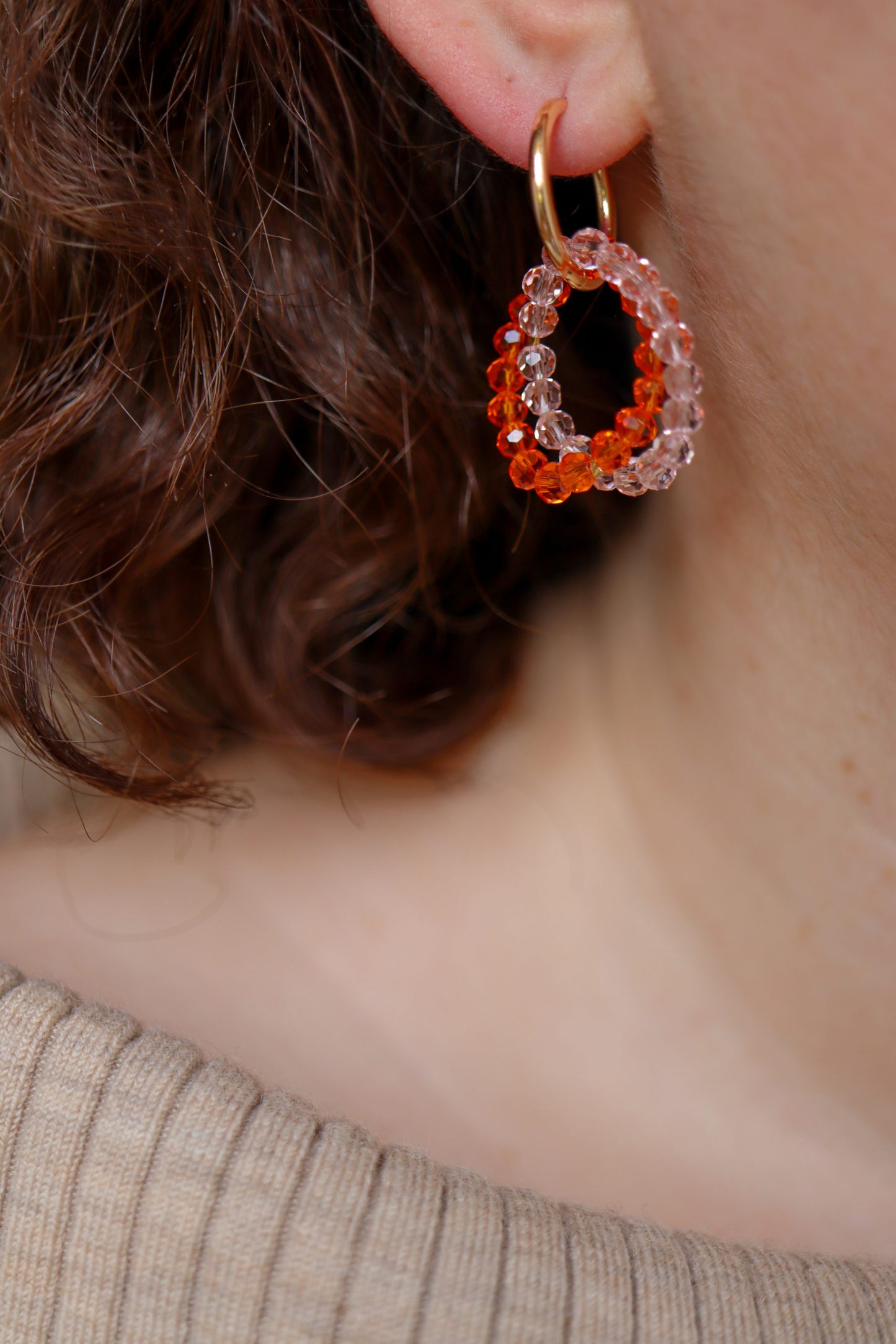 Boucles d'oreilles Fraise Abricot